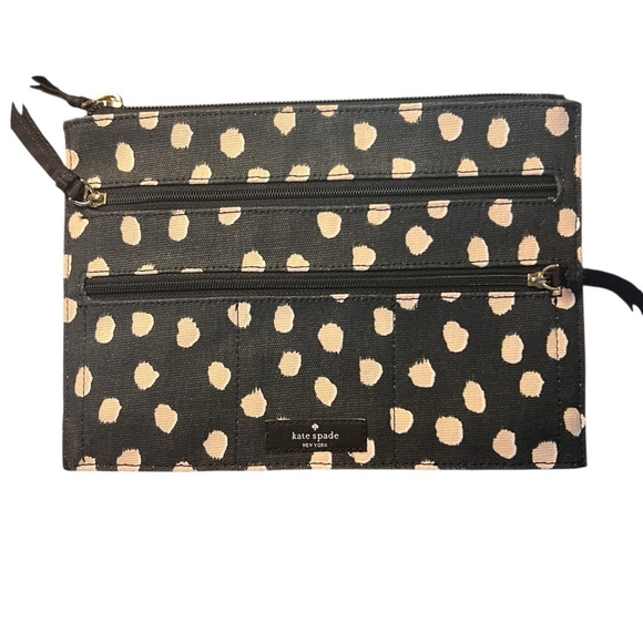 kate spade Handbags - Kate Spade Black and Cream Interior Clutch